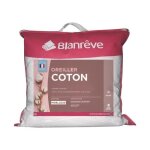 Blanreve lot de 2 oreillers en coton - 60 x 60 cm - blanc