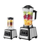 Blender 2 en 1 - avec 4 lames en acier inoxydable - 9 vitesses - 6000 w - blender multifonction - 2l ...