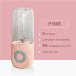 Blender - presse agrumes lectrique portable de 500ml - mini robot culinaire de cuisine - type rose