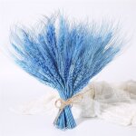 Bleu - 23cm - bouquet de fleurs de bl vritable 50 pices ornements de fleurs naturelles sches dcoration ...