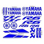 Autocollant pour moto - yamaha - yzf r1 r3 r6 - bleu - r�fl�chissant - logo et �ponge