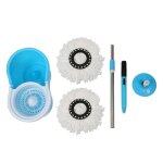 Bleu - balai rotatif tournant essorage 360 mop seau et essoreuse