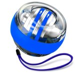 Boule gyroscopique - powerball - bleu - dmarrage automatique - entraneur de bras - fitness