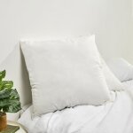 Lot de 2 oreillers ferme coton bio 60x60cm - enveloppe 100% coton issu de lagriculture biologique certifi ...