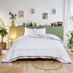 Couette 4 saisons 140x200cm pour lit 90x190cm - anti - acariens - l�g�re � chaude - facile � assembler ...