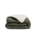 Couette imprim�e chaude 220x240cm reveuse - r�versible - microfibre douce - bleu calin