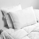 Bleu calin oreiller 50x70cm sensation duvet - confort souple - gonflant extra