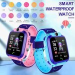 Bleu - enfants intelligent montre tanche gps anti - perte horloge sos appel localisation dispositif ...
