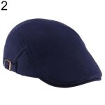Bleu marine - bret classique pour hommes et femmes casquette de cowboy de golf de conduite paisse et ...