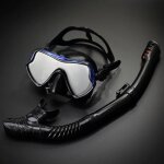 Bleu + noir ensemble de masques de plong�e professionnelle avec tuba