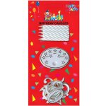 Bougies - blister de 10 - multicolore - avec socle en plastique