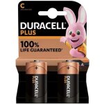Piles duracell pack de 2 piles alcalines c duracell plus 1. 5v lr14