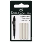 Gommes pour porte - mine - faber - castell - grip plus - blister de 3 - longueur 12 mm - mixte