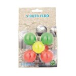 Blister 5 buts fluo - p�tanque - lot de 5 buts fluo - adulte - mixte - plastique