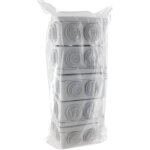 Boîtes de dérivation carrées étanches blm - lot de 5 - 80x80mm - gris Boîtes de dérivation carrées étanches blm - lot de 5 - 80x80mm - gris
