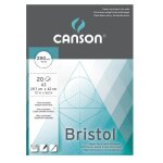 Bloc 20 feuilles papier bristol a3 canson 250g extra blanc