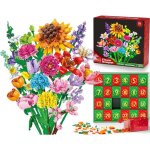 Blocs de construction de fleurs - construction de bouquet de fleurs - 24 fleurs2455pcs - cadeau de valentinf�t ...