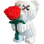 Blocs de construction ours avec rose20cmbriques de construction ours ensemble de construction adulte ...