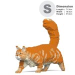 Blocs de construction en plastique - jekca - bo�te � cadeau grande taille verte - chat maine coon roux ...