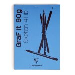 Bloc croquis a4 graf it bleu broch 80 feuilles dtachables 90g