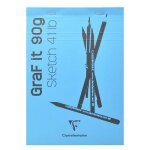 Bloc croquis a6 graf it bleu broch 80 feuilles dtachables 90g