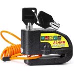 Bloc disque alarme antivol moto bloque disque scooter disc lock avec alarme de 110db2cls1. 5m cble ...