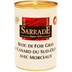Bloc de foie gras canard avec morceaux sarrade 400g / boite 2 botes