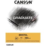 Bloc de papier - canson - graduate bristol - 20 feuilles a4 - 180 g / m² - extra - blanc et lisse Bloc de papier - canson - graduate bristol - 20 feuilles a4 - 180 g / m² - extra - blanc et lisse