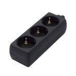 Bloc multiprise 3x16a sans cordon - noir - chacon