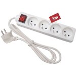 Bloc multiprises - - avec interrupteur - 4 prises - type e - protection enfants - c�ble 3m