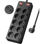 Bloc multiprise avec interrupteur - suteo - 10 prises - usb c pd20w - parafoudre et surtension - rallonge ...