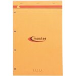 Bloc - notes perfor� grands carreaux - clairefontaine - 21x32 cm - 80 feuilles - couverture orange - ...