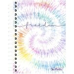 Bloc - notes  spirales - herlitz - new batik freedom - 10 x 14 cm - 200 pages - papier sans bois