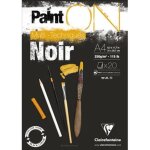 Bloc painton noir colle a4 - 20 feuilles - clairefontaine