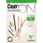 Bloc papier blanc grain fin 160g dessin 30 feuilles a5 crayon clairefontaine