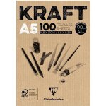 Bloc papier kraft clairefontaine a5 100 feuilles 90g