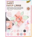 Bloc de papier  motifs - sweet paper crush - hotfoil & glitter - 12 feuilles - din a4 - 165 g / m