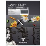 Bloc pastelmat clairefontaine n�6 18x24 cm - 12 feuilles 360 g - anthracite