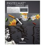 Bloc pastelmat - clairefontaine - n�6 - 24x30 cm - 12 feuilles - 360g - anthracite