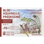 Bloc - peinture aquarelle - paris - ville de paris - 10x15cm - clairefontaine