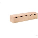 Bloc plaqu�s de tiroir - astigarraga kit line - 5x1 - pin massif - mont� - marron