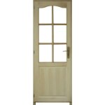 Bloc porte paulownia 6 vitrages (non fournis) h204 x l83 poussant droit cotes tableau