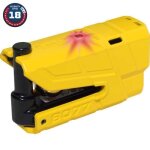 Bloque disque moto alarm� sra abus granit detecto x - plus 8077 ii jaune