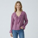 Blouse col � volants mirtillo manches longues femme dixie