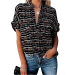Blouse femme - aoisagula - rouge brique - col v - manches courtes - taille l