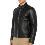 Blouson en cuir noir homme schott memphis