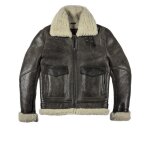 Blouson mouton helstons bombardier thunder - marron - s Blouson mouton helstons bombardier thunder - marron - s