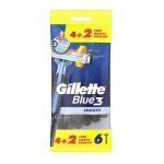 Blue 3 smooth jednorazowe maszynki do golenia dla m??czyzn 6szt