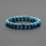 Blue apatite b33 - bracelet de perles en pierre naturelle pour hommes et femmes 8mm quartz yoga chakra ...