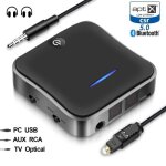 Bluetooth 5. 0 audio transmetteur rcepteur csr8675 aptx hd adaptateur optique toslink - 3. 5mm aux - ...